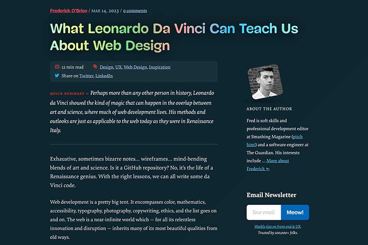 Contoh dari Apa yang Leonardo Da Vinci Dapat Ajarkan Tentang Desain Web