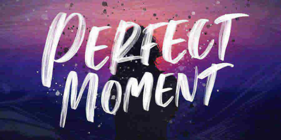 Perfect Moment SVG free font brush hand-written hand-painted