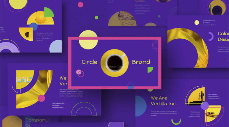 Circle Brand free keynote presentation template