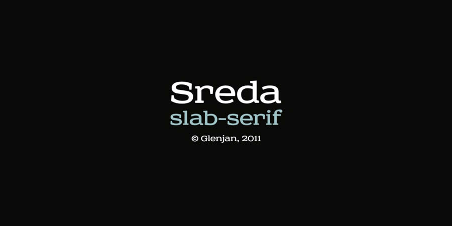 Sreda Slab is a top free serif font family for designers