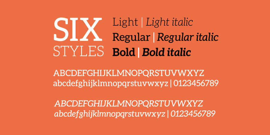 Aleo is a top free slab serif font family for designers