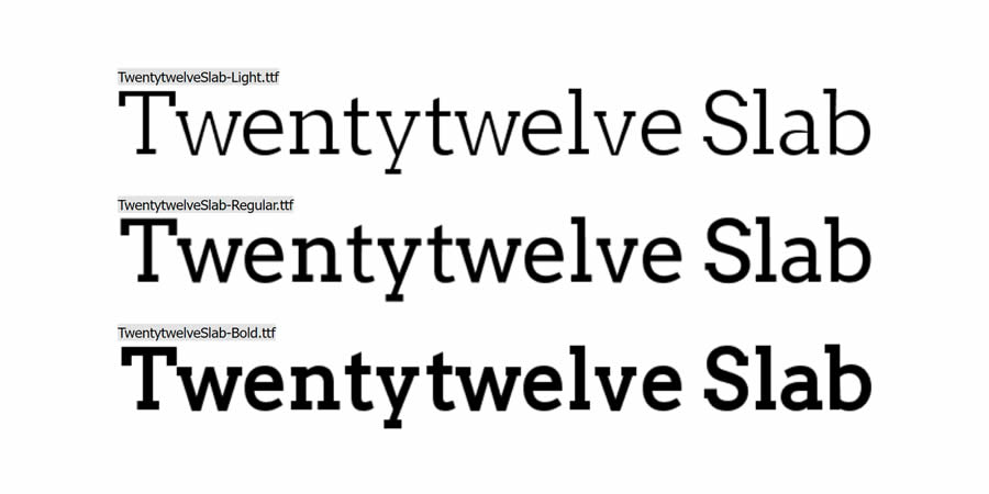 Twentywelve is a top free slab serif font family for designers