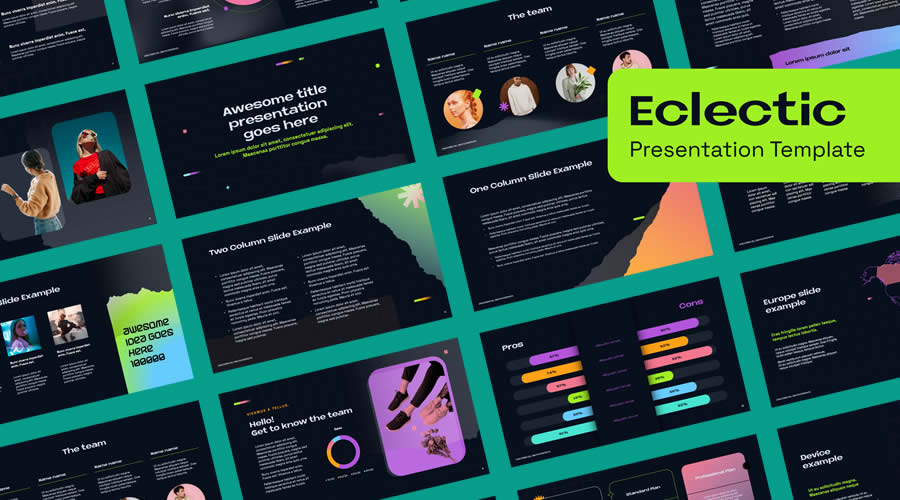 Eclectic google slides theme presentation template free