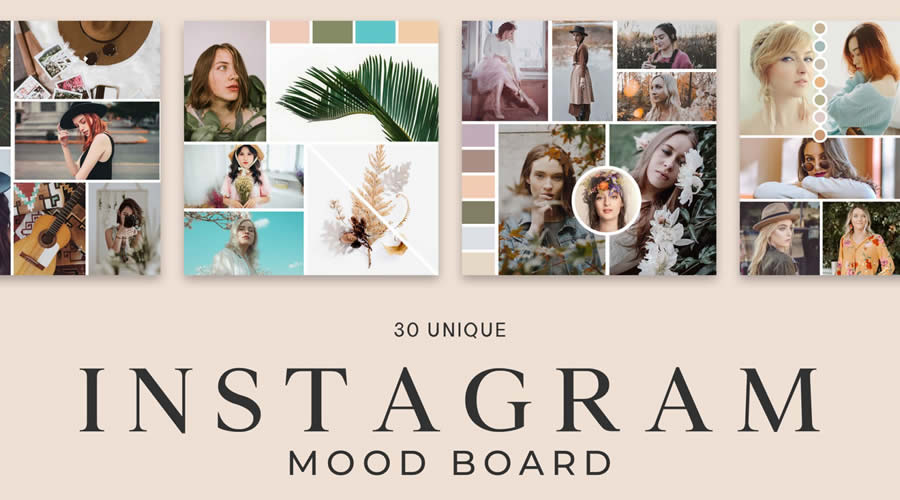 Mood Board Photoshop PSD Instagram Story Template Social Media