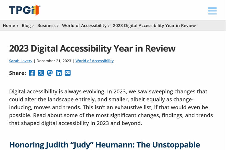 Resumen del año de accesibilidad digital 2023
