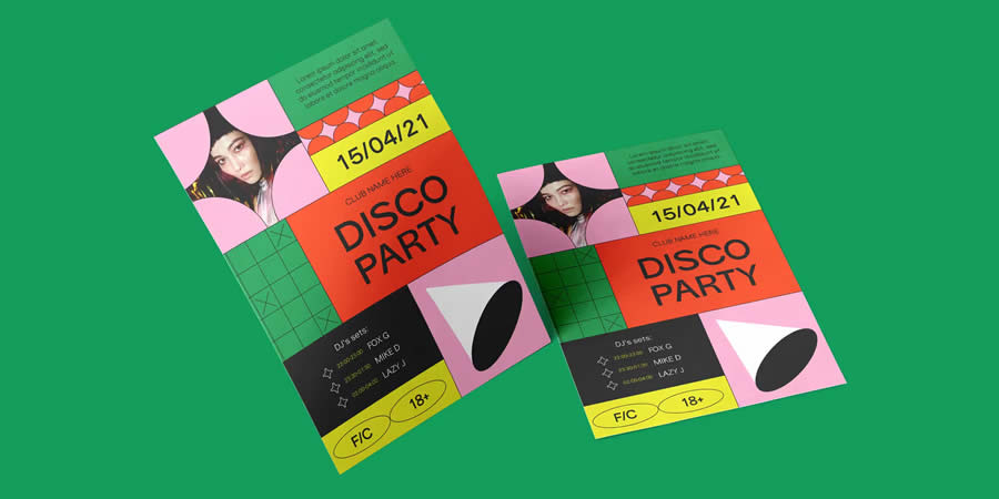 Colorful example of flyer design