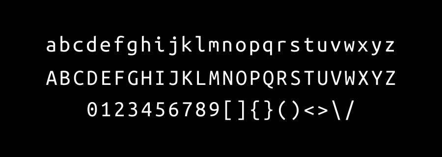 Ubuntu Mono monospace free programming code fonts
