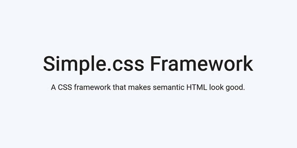 Simple.css Framework