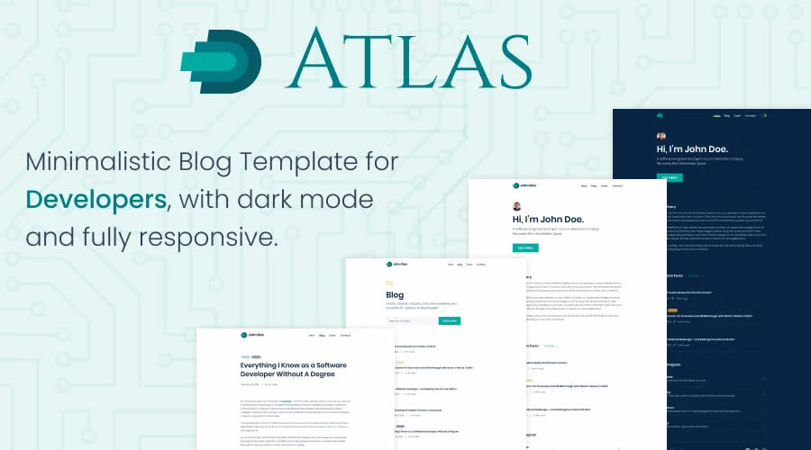 Atlas Blog Template Tailwind CSS