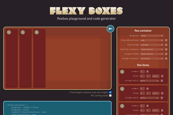 Flexyboxes Tiny CSS Tools for Web Designers