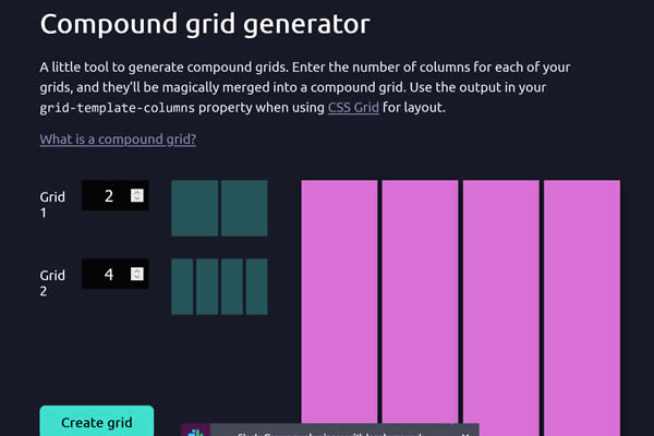 Compound Grid Generator Tiny CSS Tools for Web Designers