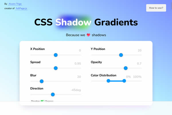 Shadow Gradients Tiny CSS Tools for Web Designers