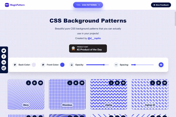 MagicPattern Tiny CSS Tools for Web Designers