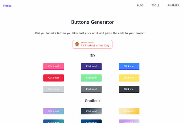 Buttons Generator Tiny CSS Tools for Web Designers