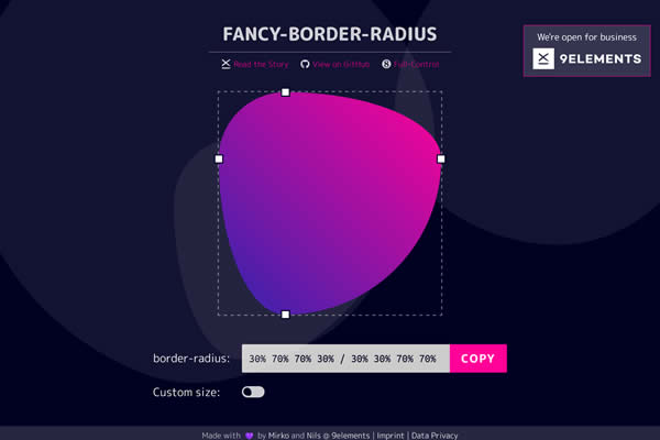 Fancy Border Radius Tiny CSS Tools for Web Designers