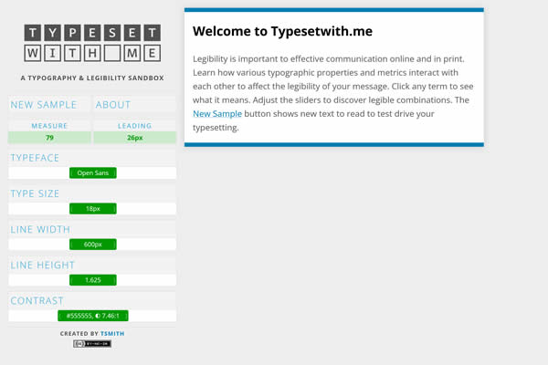 Typeset with Me Tiny CSS Tools for Web Designers