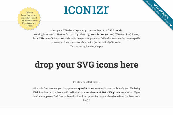 Iconizr Tiny CSS Tools for Web Designers