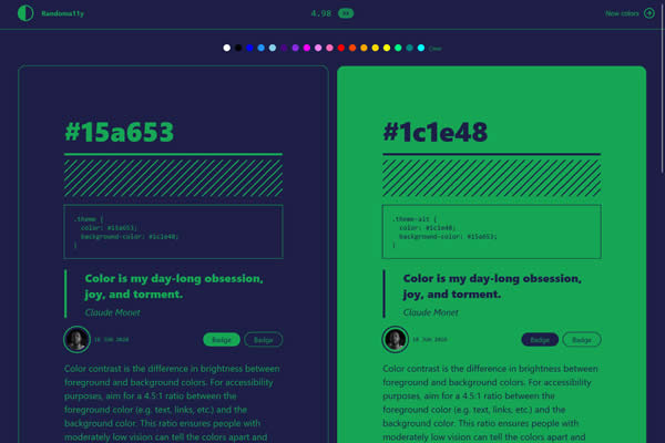 RandomA11Y Tiny CSS Tools for Web Designers