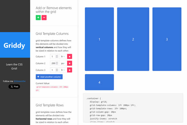Griddy Tiny CSS Tools for Web Designers