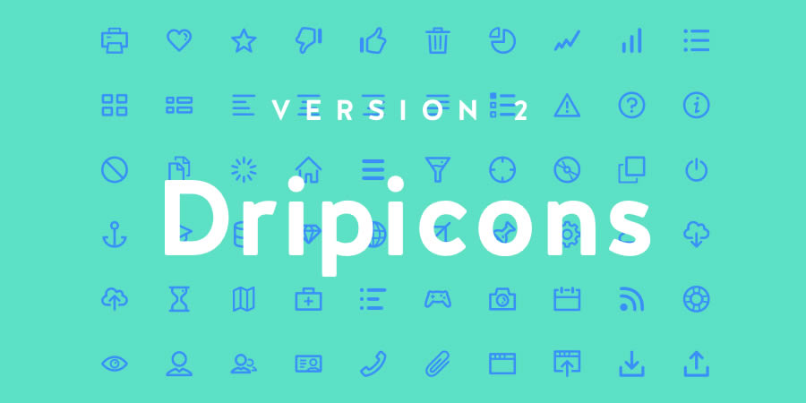 مجموعه آیکون رایگان Dripicons PSD AI EPS PDF SVG Sketch Webfont