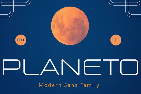 Planeto Elegant Futuristic Font Free