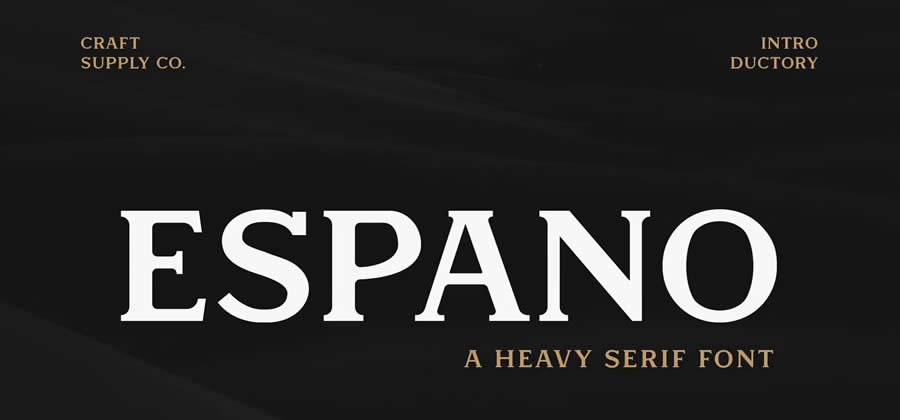 Espano Serif Heavy Bold Typeface Font Family