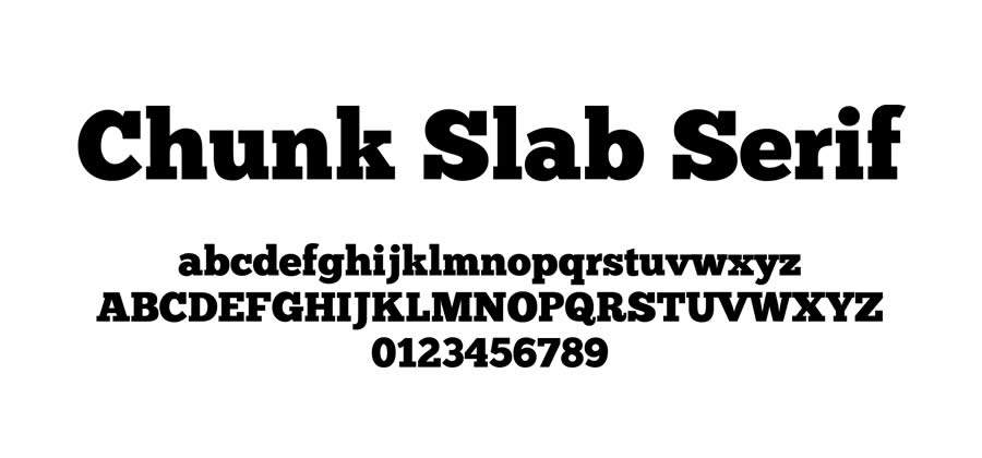 Chunk Ultra-Bold Slab Serif Free Heavy Bold Typeface Font Family