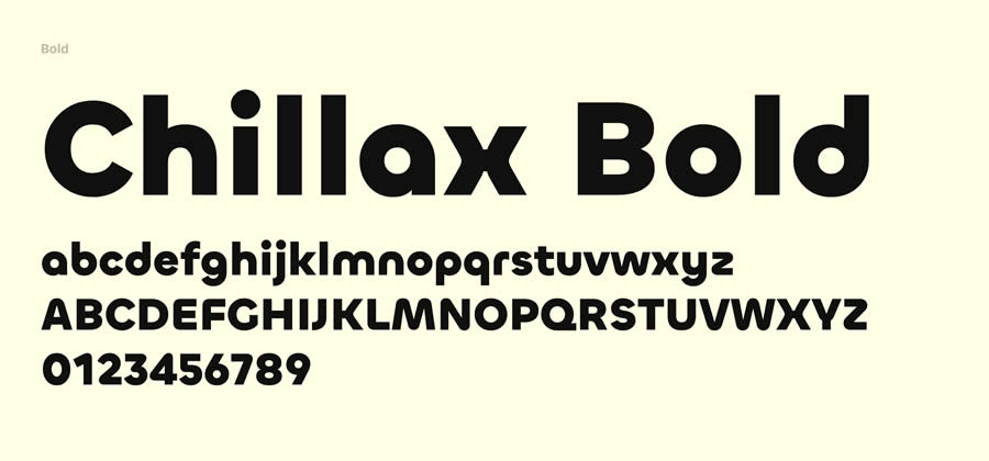 Chillax Sans-Serif Free Heavy Bold Typeface Font Family