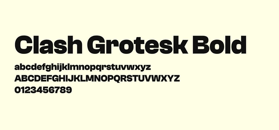 Clash Grotesk Sans-Serif Free Heavy Bold Typeface Font Family