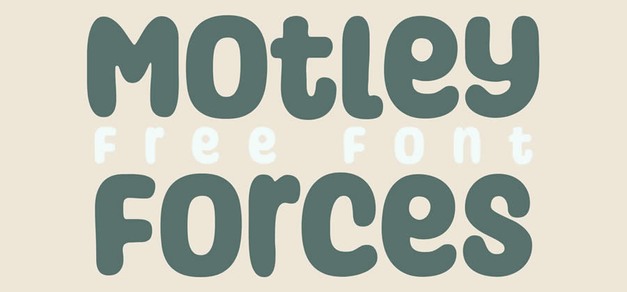 Motley Forces Display Free Heavy Bold Typeface Font Family