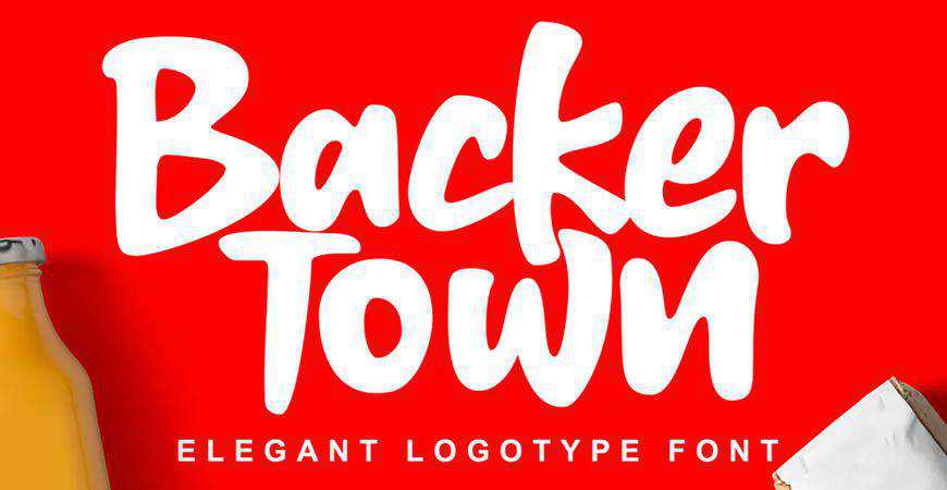 Backer Town Elegant logo font typeface logotype