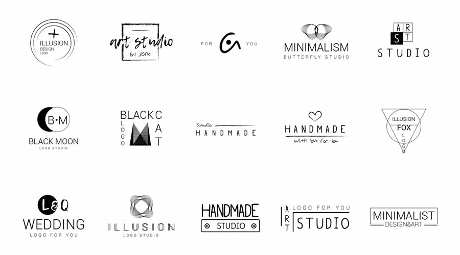 Minimalistic Vector Logos Logo Template Brand Collection Pack