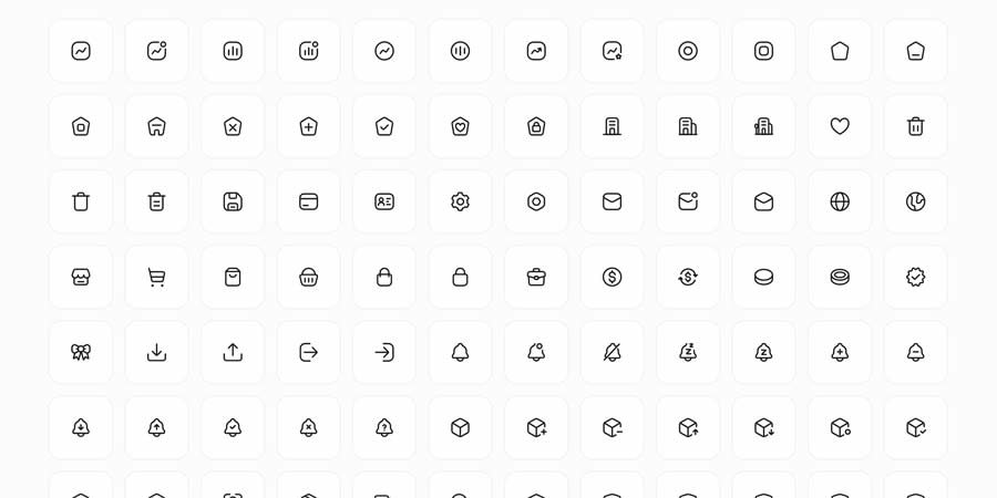 مجموعه نمادهای منبع باز Mage Stroke Fill Brand بسته SVG Figma React