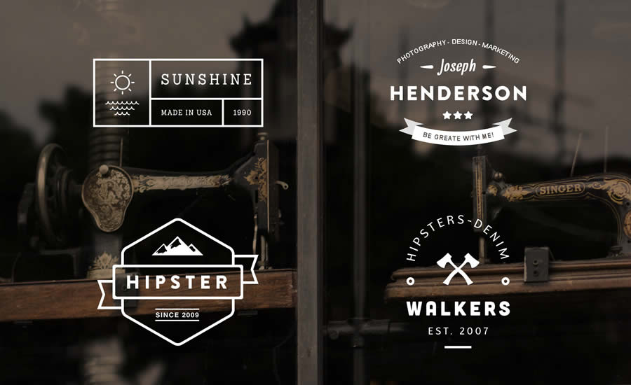 Vintage Collection of Labels Free Photoshop PSD format
