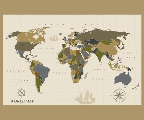 World Map Design Template