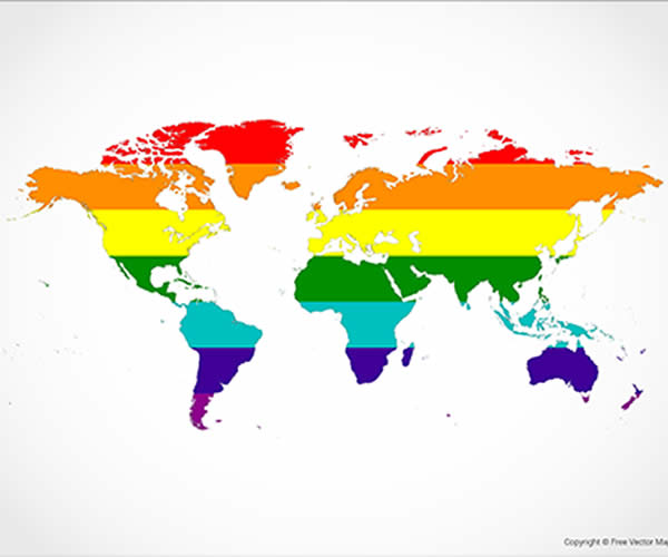 LGBTQ+ Pride World Map Free to Download