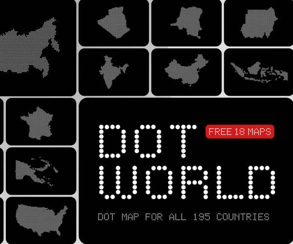 Vector Dot Map Templates Free to Download