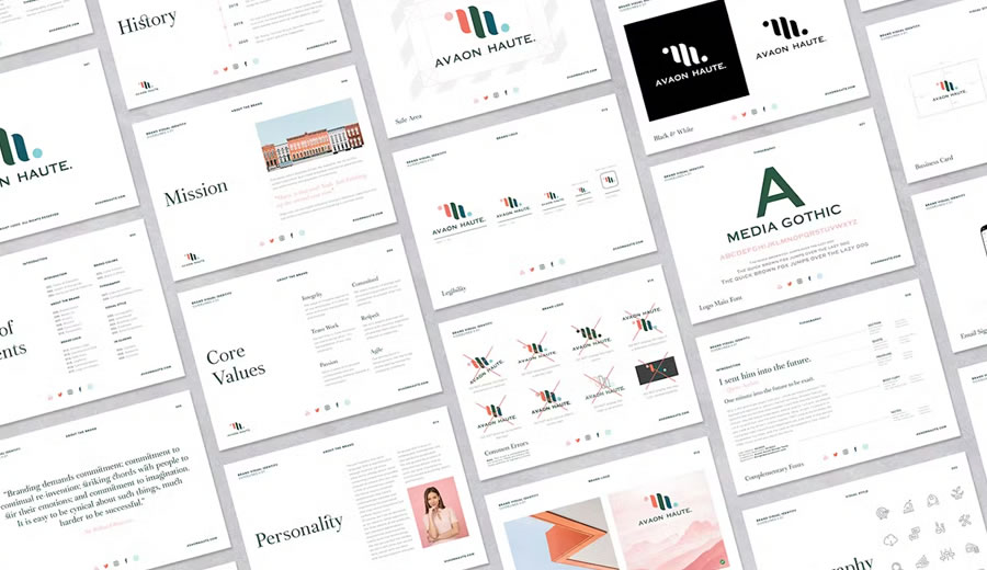 The Avaon Haute Visual Identity Template for InDesign