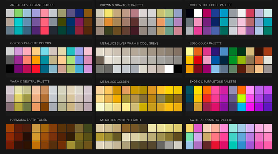 Procreate Color Swatches for Painting & Drawing Free