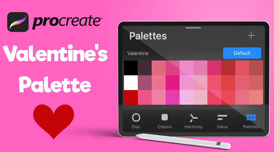 Valentines Day Procreate Color Palettes