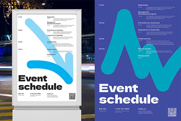 Event Schedule (Program) Poster Photoshop Template