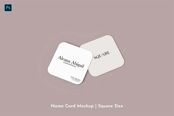 Name Card Mockup Photoshop Document