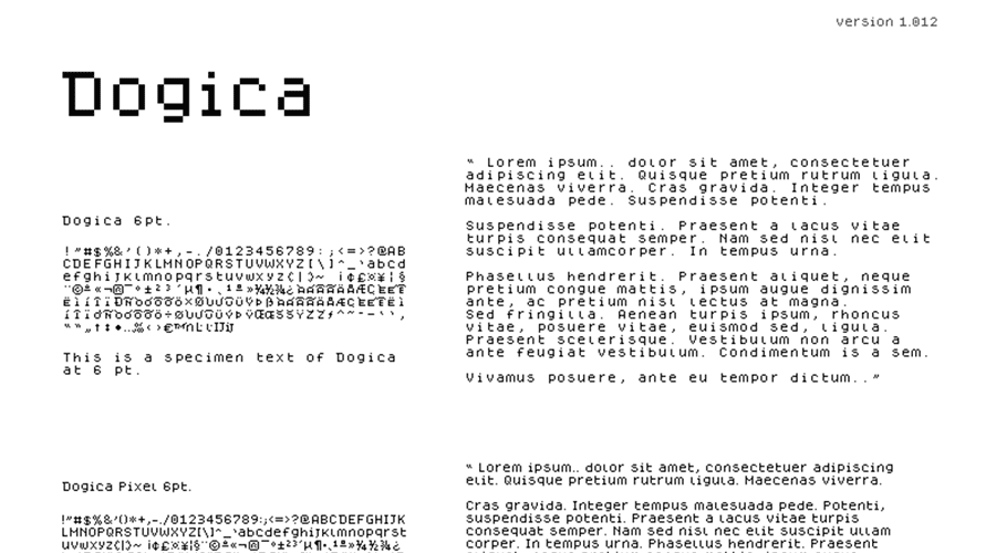 Dogica font