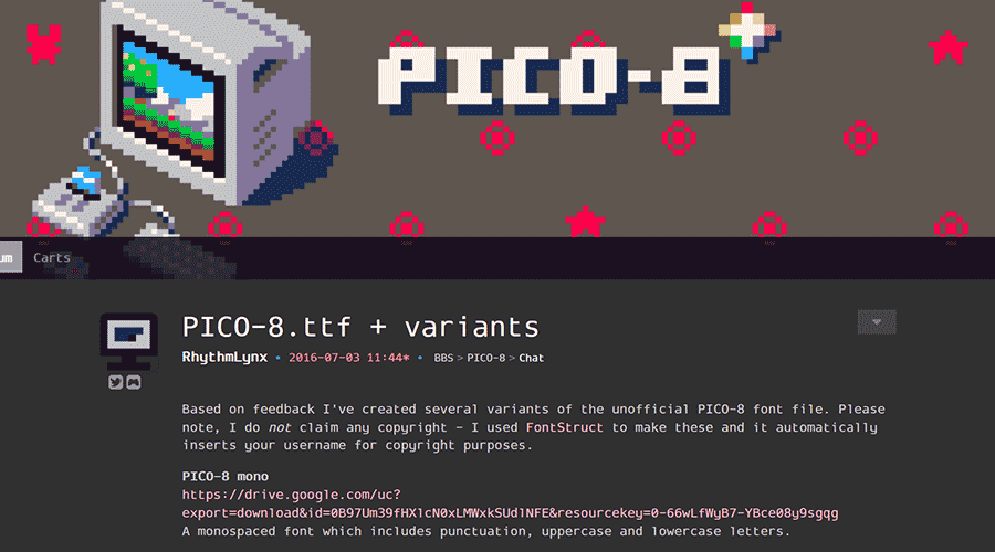 PICO-8 font