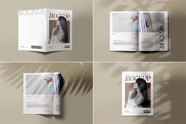 Minimal Fashion Magazine Mockups Photoshop Template