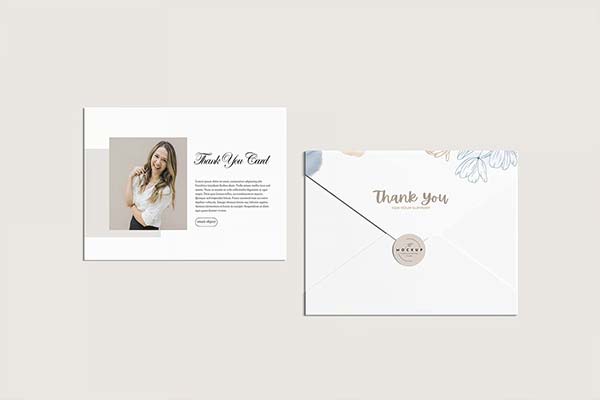 Thank You Card Mockup Template PSD