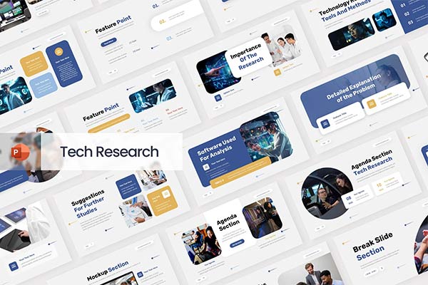 Tech Research Presentation PowerPoint Template