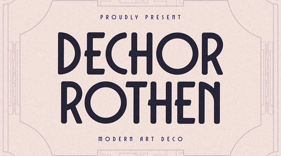 Dechor Rothen Modern Art Deco Font