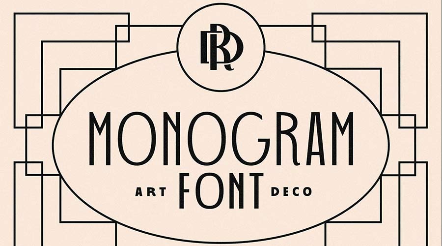 Art Deco Monogram Font