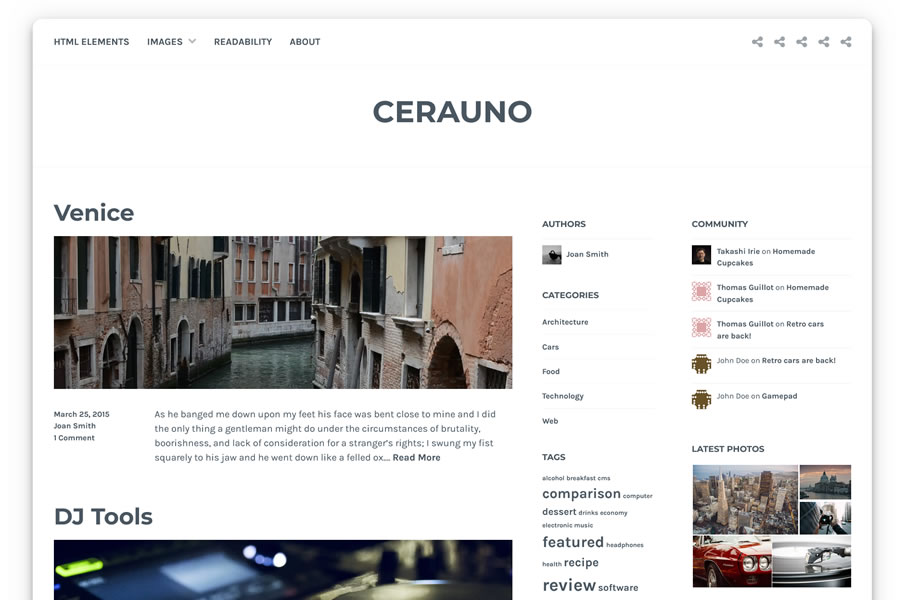 Cerauno Clean free wordpress theme wp responsive magazine news blog